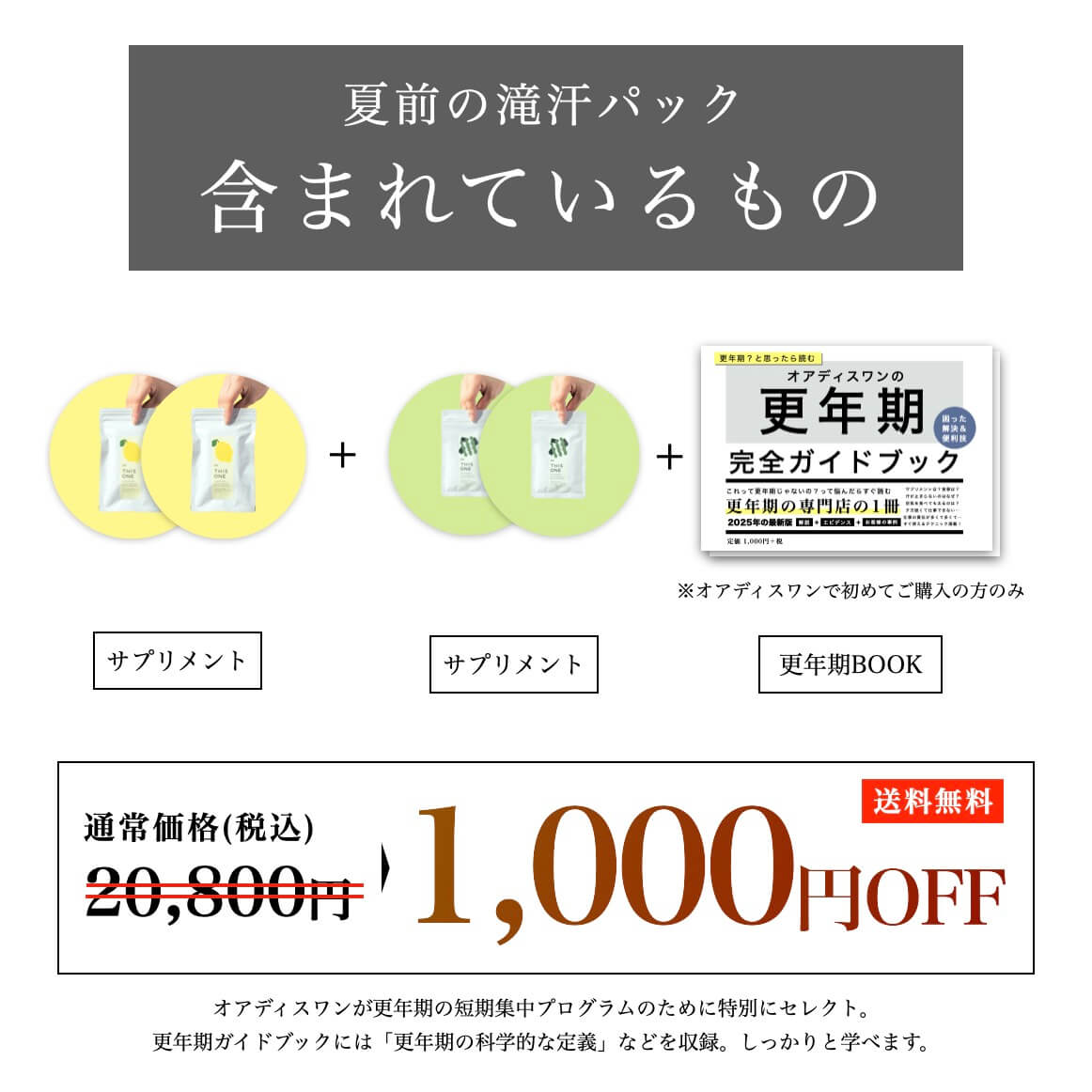 夏前の滝汗パックに含まれているもの