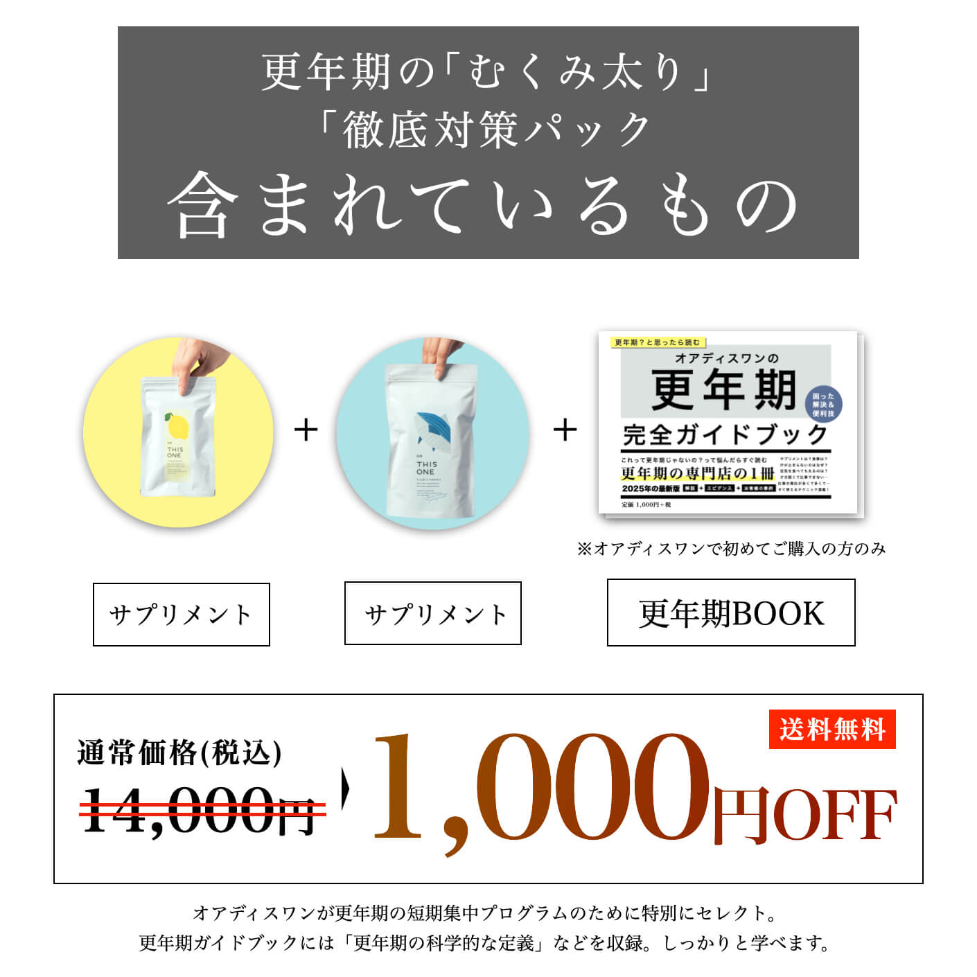 むくみ改善パックは1000円オフでお得