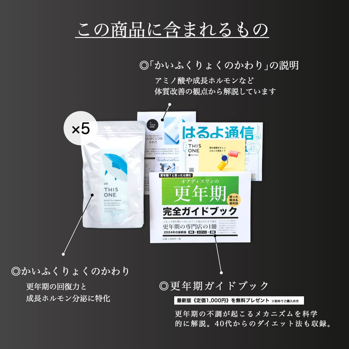 かいふくりょくのかわり5個セットを購入すると届くものリスト