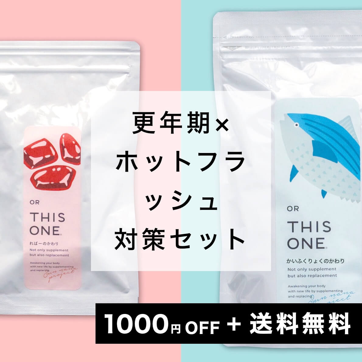 ホットフラッシュ対策 ヘム鉄サプリ＋アミノ酸サプリ